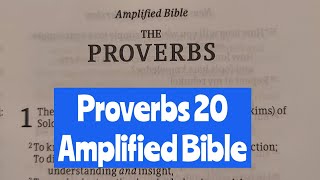 Proverbs 20 Amplified Version
