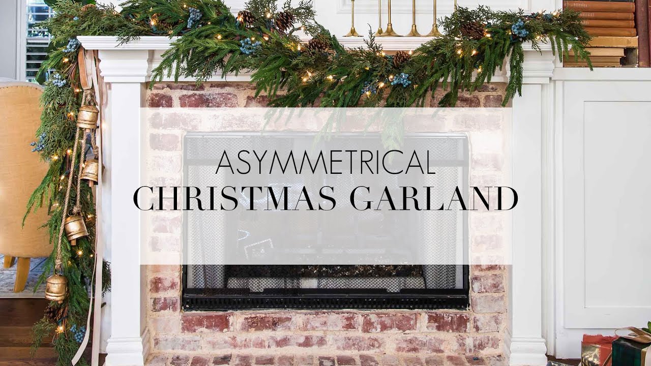 DIY Faux Asymmetrical Christmas Garland Idea - Hello Central Avenue