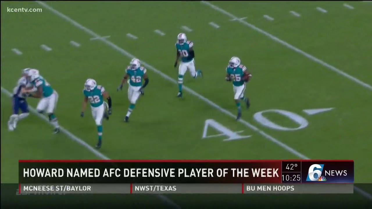 Howard named AFC Defensive Player of the week