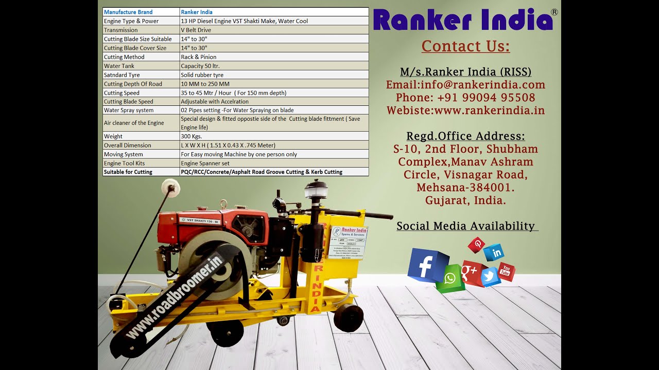 13HP VST Road Cutter ,