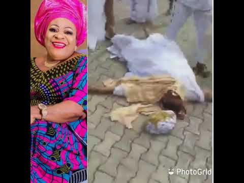 Actress Nkechi Sunday Blessing passes out at her mum's funeral