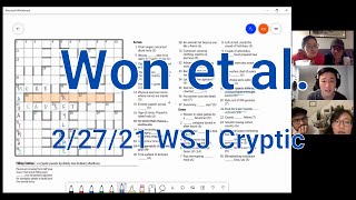 A cryptic with blanks in the clues?  ||  Won et al. WSJ 2/27/21 Cryptic Puzzle