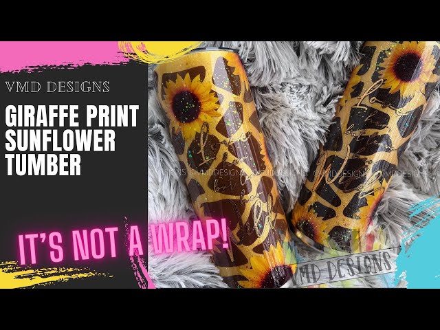 Giraffe tumbler wrap design