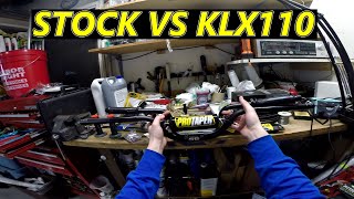 HONDA GROM STOCK VS PROTAPER KLX110 HANDLEBAR COMPARISON