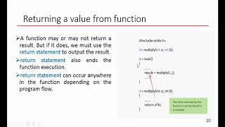 Lecture 1: Introduction to Custom Functions in C Part 2 of 2