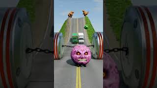 Cars &amp; Cargo Vans vs Chained Hydraulic Crush 💥 | BeamNG.drive Realistic Crashes