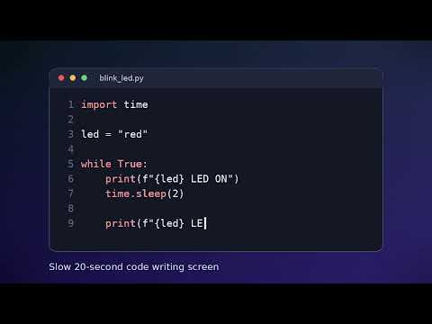 How to create a blinking LED using python