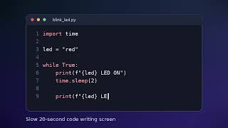 How to create a blinking LED using python