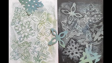 Monoprinting with stencils
