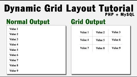 Dynamic Grid Output Programming Tutorial Using PHP + MySQL Array Data