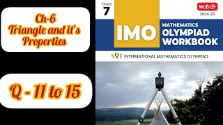 Class-7 | IMO |SOF |mtg Olympiad solutions|chapter -6 Triangle and it's Properties 