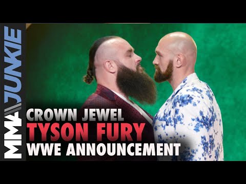 Tyson Fury announces his decision to join WWE, faces off with Braun Strowman