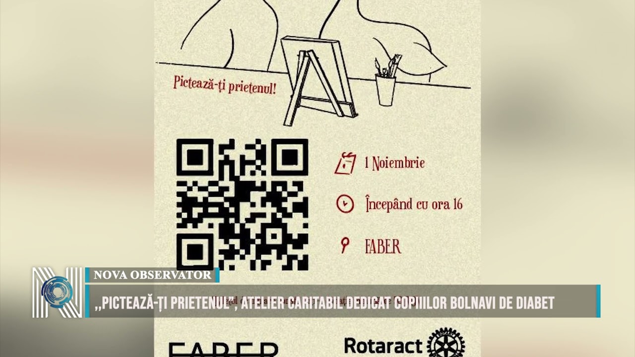 ,,Pictează-ți prietenul”, atelier caritabil dedicat copiiilor bolnavi de diabet