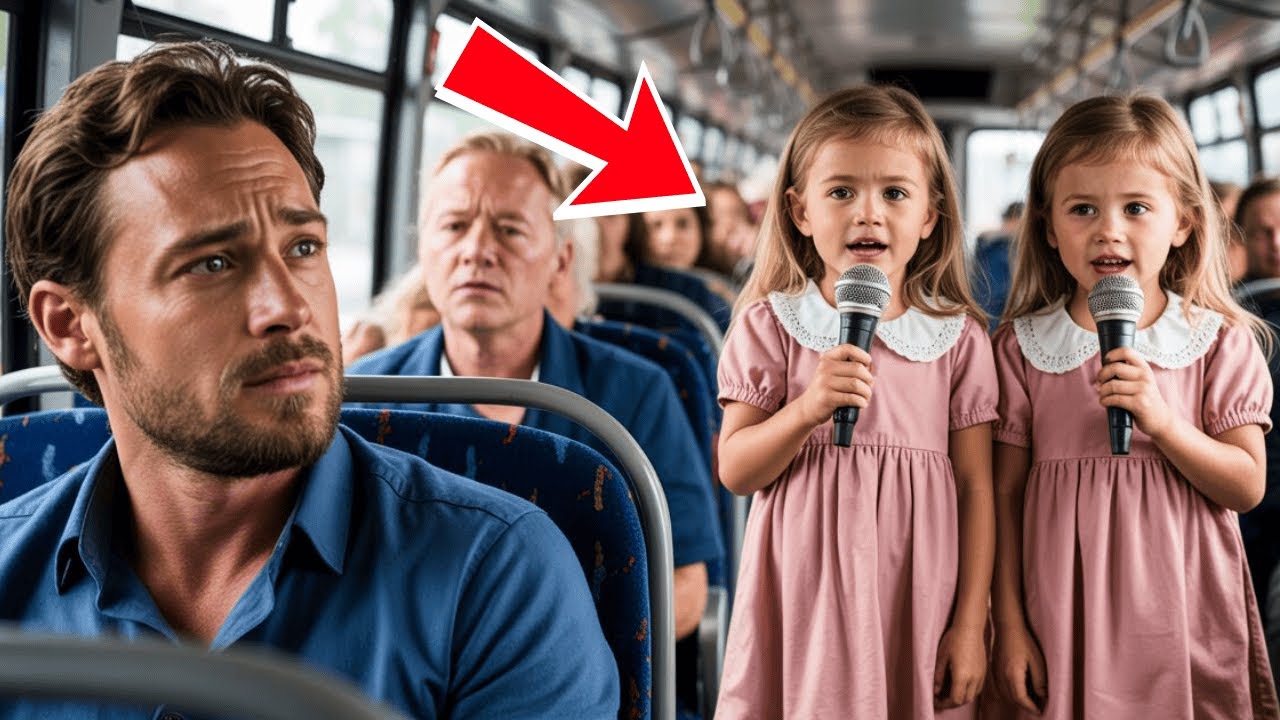 Deux jumelles sans-abri chantent dans le bus, ignorant que l’homme en pleurs est leur père
