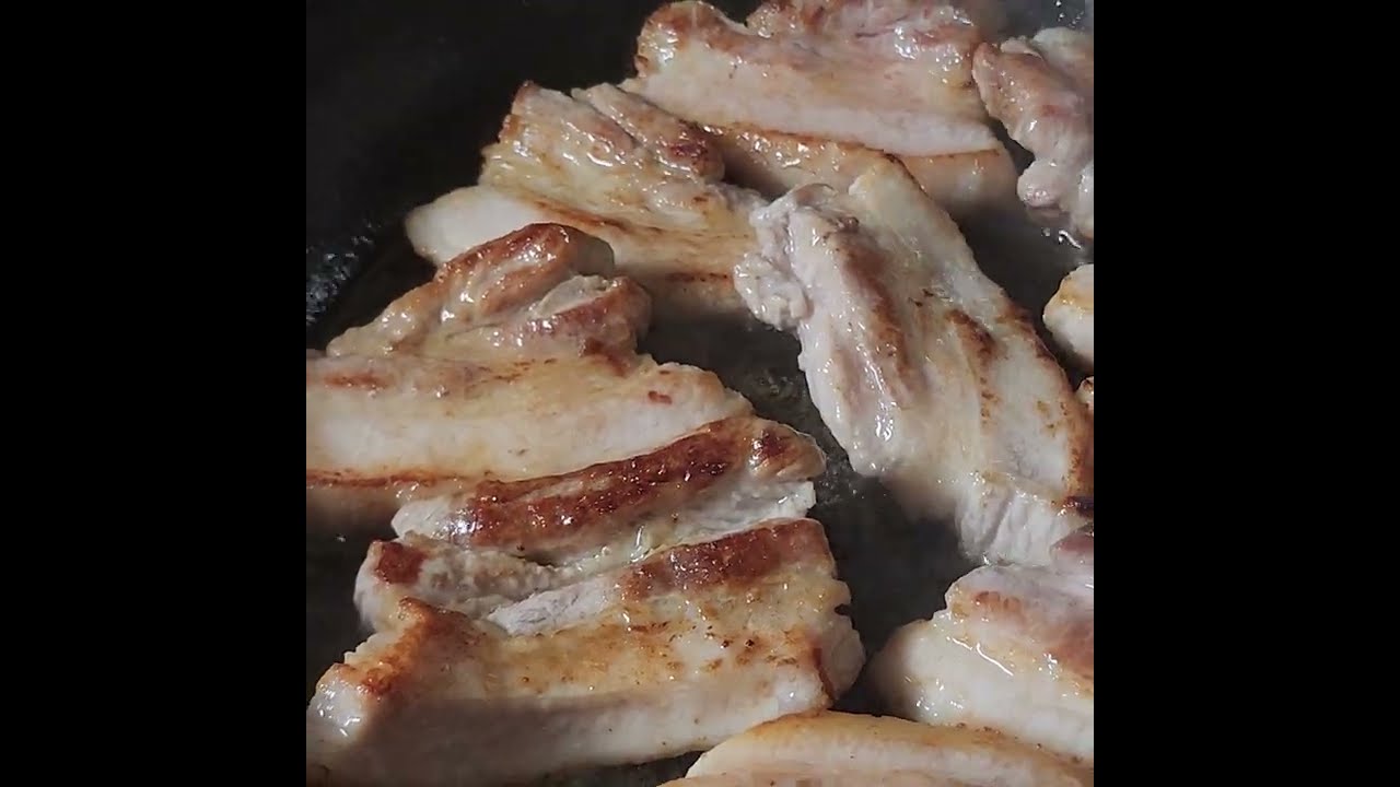 “No-Talking Pork Belly Grilling ASMR” 노토킹 삼겹살 돼지 고기 굽는 소리 无言五花肉烧烤 無言の豚バラ焼き