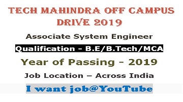 Tech Mahindra off Campus Drive 2019(NO VOICE VIDEO)