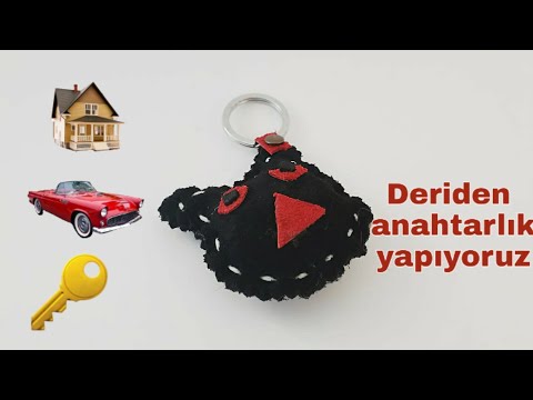 Deriden anahtarlık yapımı | Deri anahtarlık dikimi nasıl yapılır? / Dikiş dersleri