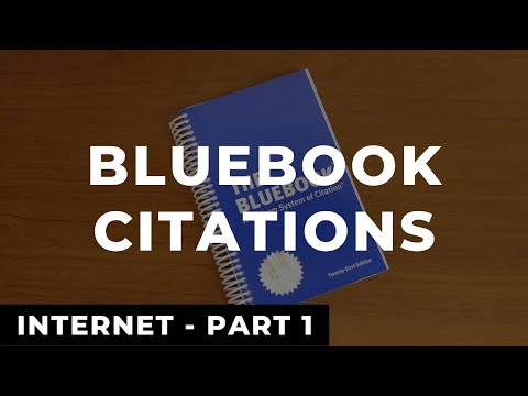 Bluebook Citations: Internet - Part 1 // Law Review Write On Example