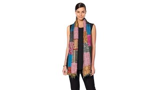 Clever Carriage Vintage Patchwork Silk Scarf
