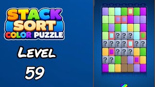 Stack Sort Color Puzzle Level 59 Walkthrough