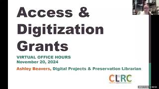 2025 Access & Digitization Grants - Virtual Office Hours