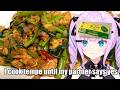 Japanese tries great tempe dish Day1 【Tumis kangkung tempe】