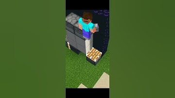 HOW TO MAKE A AUTOMATIC NETHER PORTAL works in bedrock and java also #HarshGamerz #shorts