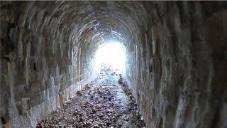 Narrow Railway Tunnel Tunel Cheia Și Terasamentul De Calea Ferată Îngustă