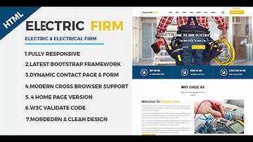 ElectricFirm - Electrician & electricity services HTML website template | Themeforest Website