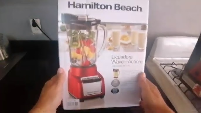 Hamilton Beach Wave Action Blender for Shakes and Smoothies, 48 oz.  capacity, Glass Jar, Black, 53521 