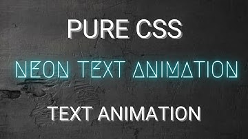 Pure CSS NEON Text Animation | Text-shadow property | Cool Coding Tamil