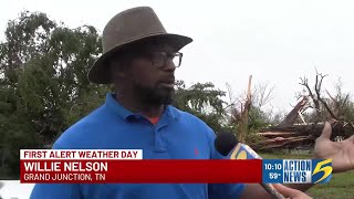 Severe weather damage reported in Grand Junction, Tenn.