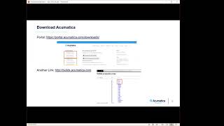 Acumatica Technical Training - Installation, System Management