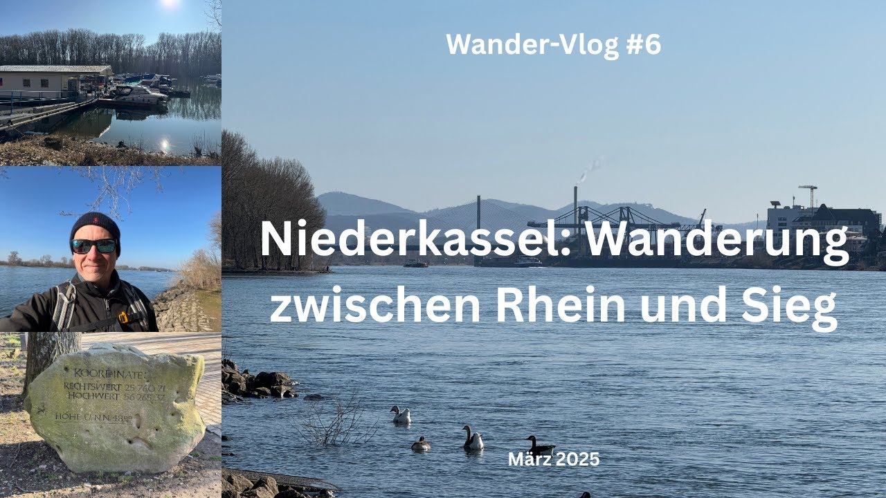 Niederkassel: Wanderung zwischen Rhein und Sieg - März 2025 - Wander-Vlog #6