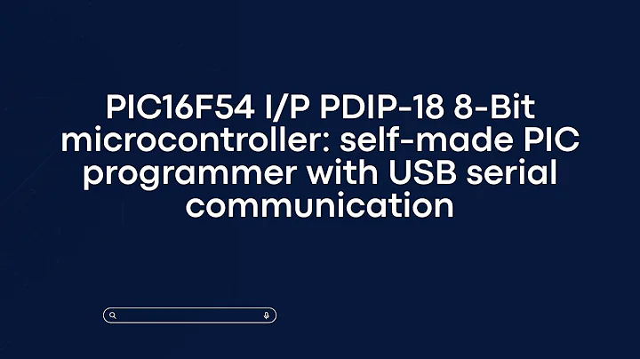 PIC16F54 I/P PDIP-18 8-Bit microcontroller: self-made PIC programmer with USB serial communication