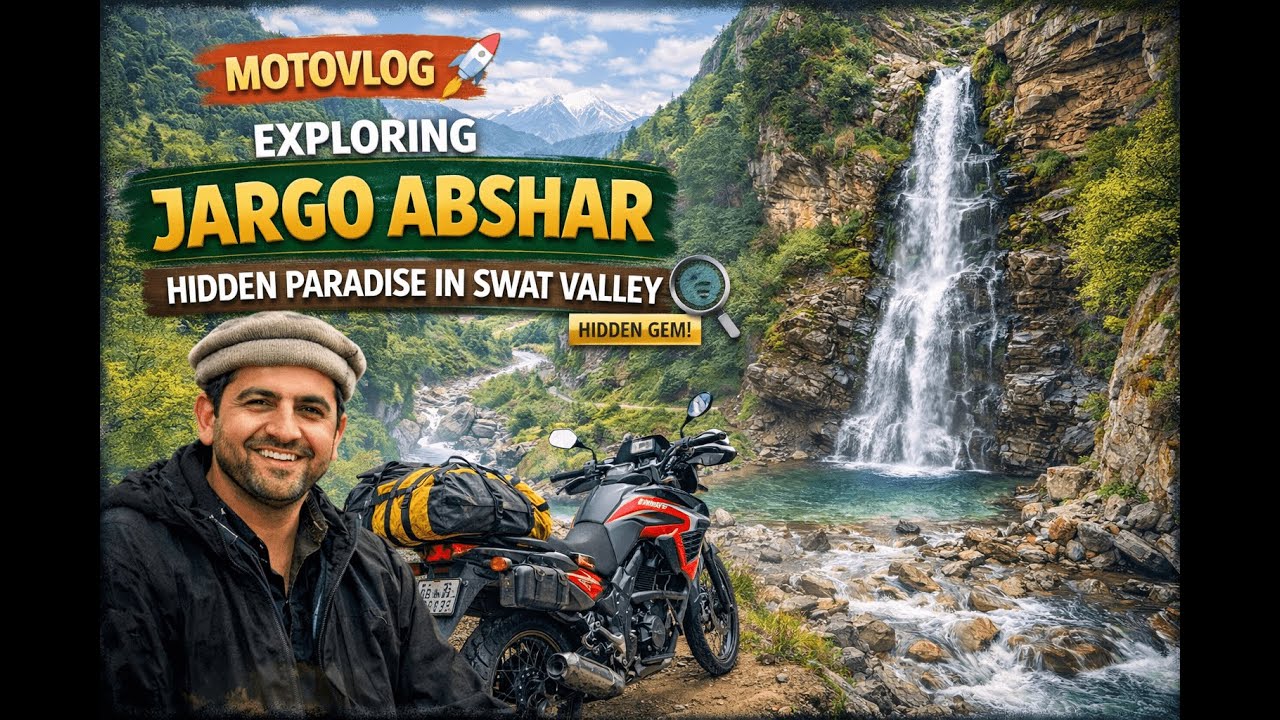 My first vlog to jargo Waterfall on bike! Hidden Beauty of Swat Valley.Adventure Begins! 