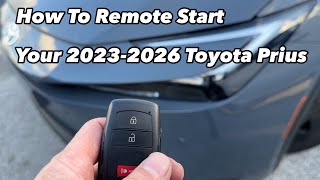 How To Remote Start with key fob 2023-2026 Toyota Prius 