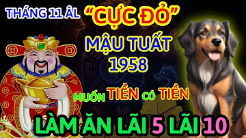 Tháng Hên Nhất Năm: Mậu Tuất 1958 Nhận LỘC Cực HIẾM, Cơ Hội Tài Lộc Nhân Lên Gấp Mười Tháng 11 Âm