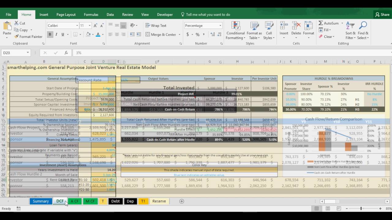 financial model implementing dcf for real estate analysis youtube financial model implementing dcf for real estate analysis youtube