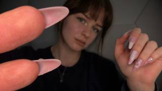 Doing Your Hair &amp; Massaging You (No Talking) [ASMR] Crisp Hand + Nail Sounds