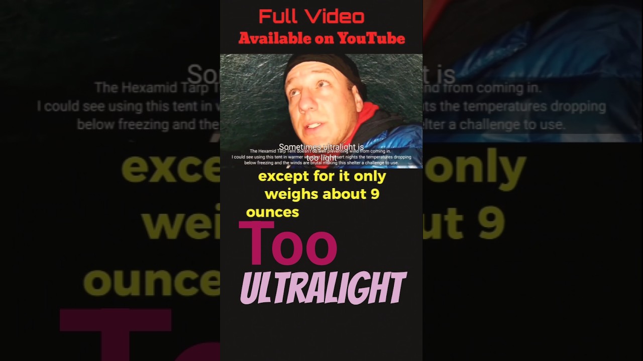 Иногда сверхлегкий поход слишком легкий 