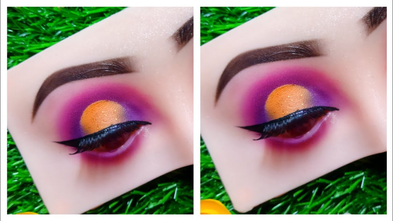 Eye Makeup Practice On Dummy /Purple Eye Makeup Tutorial 