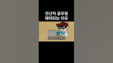 전산직 공무원 해야되는 이유