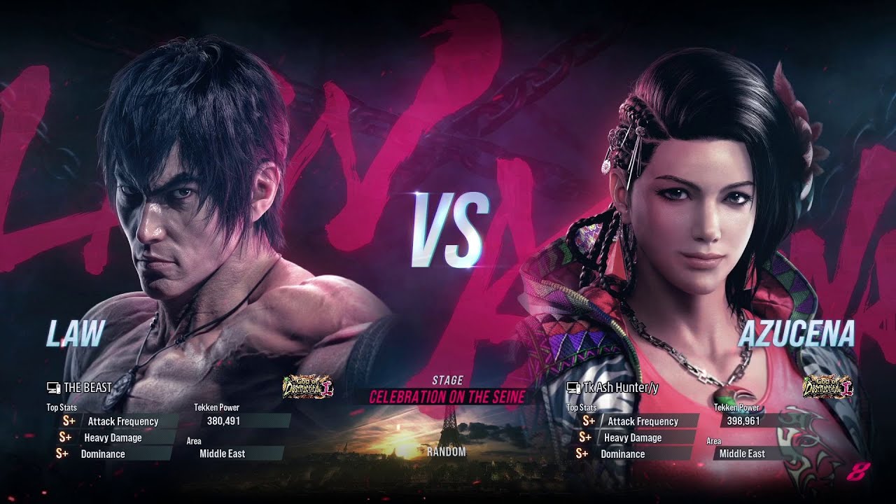 BSK (Law) VS TK Ash Hunter (Azucena) Tekken 8 Ranked
