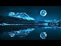 free reflection of snowy mountain on body of water under full moon wallp...