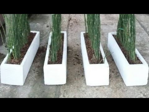 Membuat Pot  bunga  panjang  sendiri YouTube