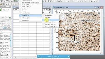 Geosoft - Georeference a vertical section
