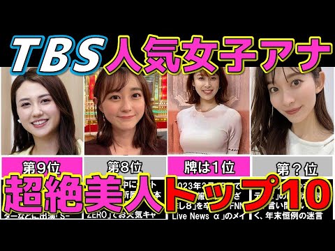 TBS ぶっちぎり 美人な女子アナウンサーランキングTOP10 【めざましテレビ】