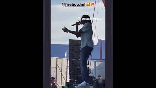 Highlights of Fireboy DML performance at the wireless concert