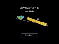 Solving Linear Equations using 3D Block Models #MathifyCommunityClips